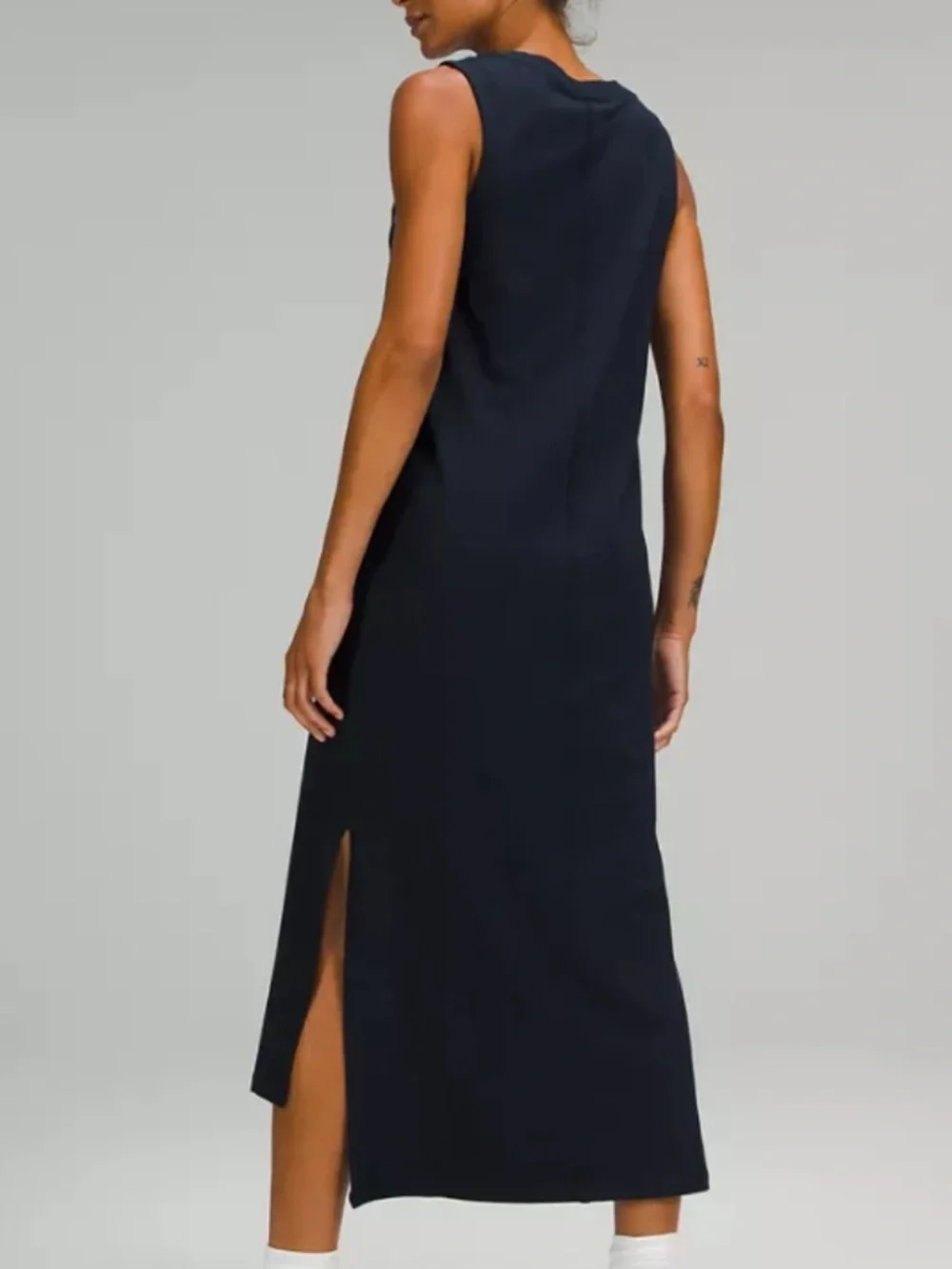 Lululemon All Yours Tank Midi Sleeveless Navy Scoop Neck Dress - Picture 2 of 6